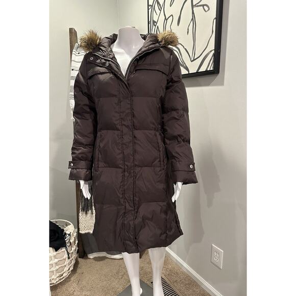 Michael Kors Jackets & Blazers - Michael Kors Women’s M Down Puffer Parka Winter Coat Hood With Fur Trim Brown